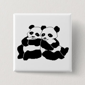 Pandas Pinback Button