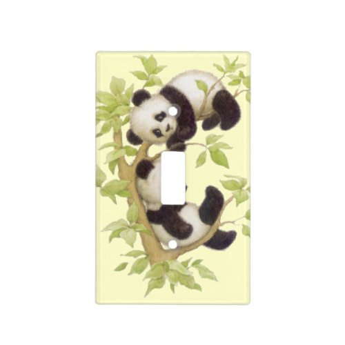 Pandas Playing in a Tree Light Switch Cover