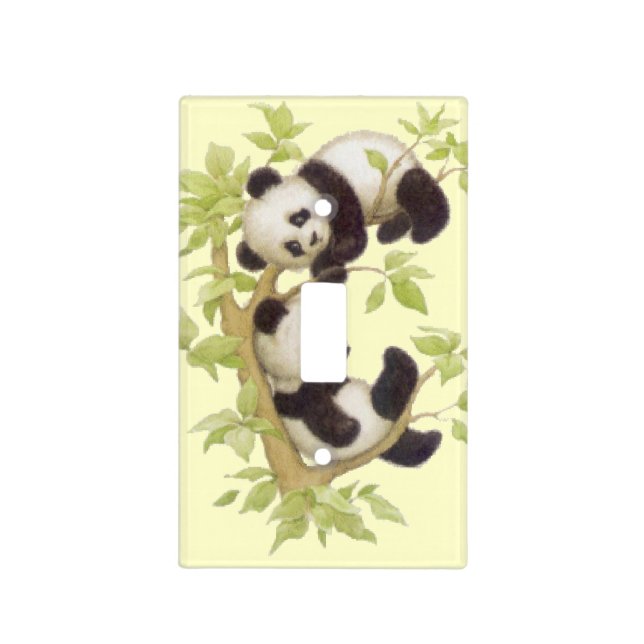 Panda's Playing in a Tree Light Switch Cover (Front)