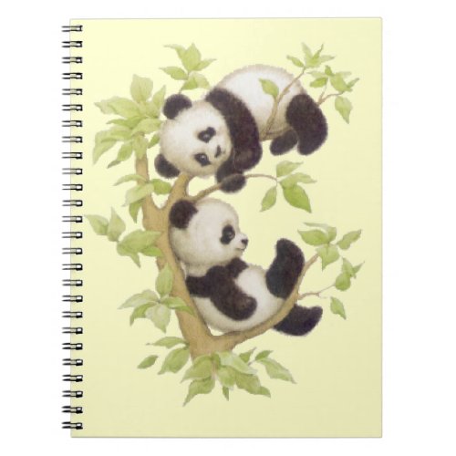 Pandas Playing in a Tree Notebook