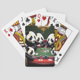 Pandas playing poker poker cards