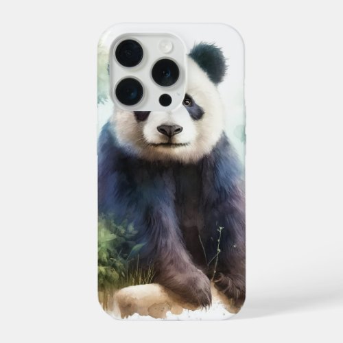 Pandas Poise REF131 _ Watercolor iPhone 15 Pro Case