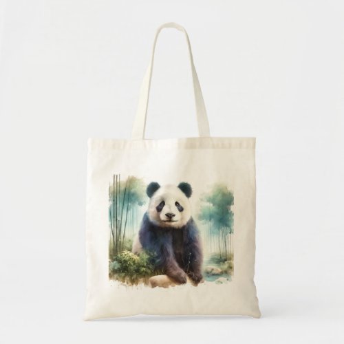Pandas Poise REF131 _ Watercolor Tote Bag