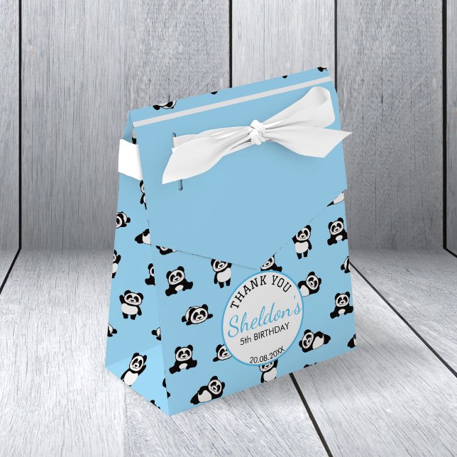 Pandas Polka Dot Birthday Party Favor Boxes (Creator Uploaded)