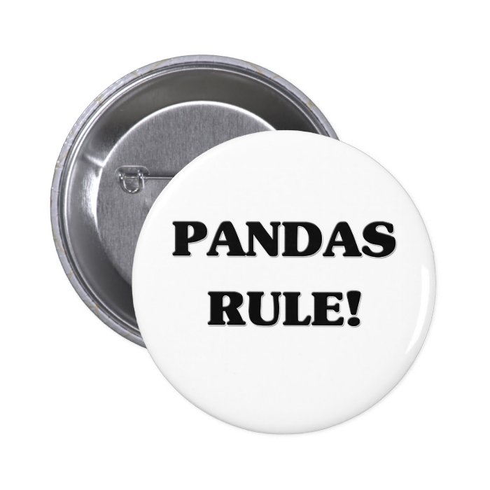 Pandas Rule Pinback Buttons