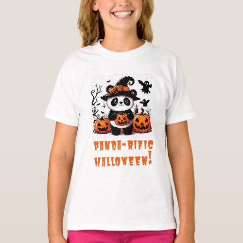 Pandas Spooktacular Halloween Tee  T_Shirt