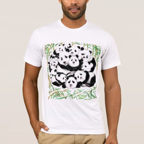 Pandas T_Shirt Gift Panda Family