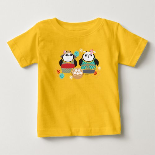 Pandas with Dumplings Baby T_Shirt