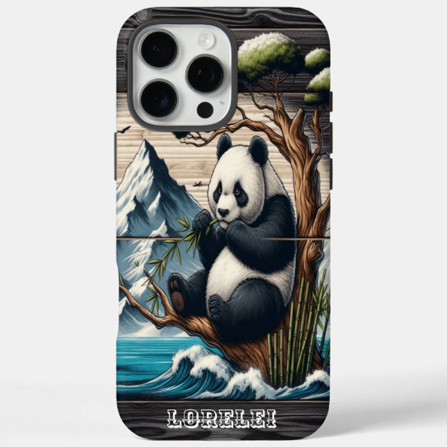 Panda's Wooded Nook: Bamboo Snack Case-Mate iPhone Case (Back)