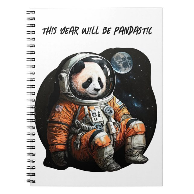 Pandastic journal. Space panda notebook (Front)