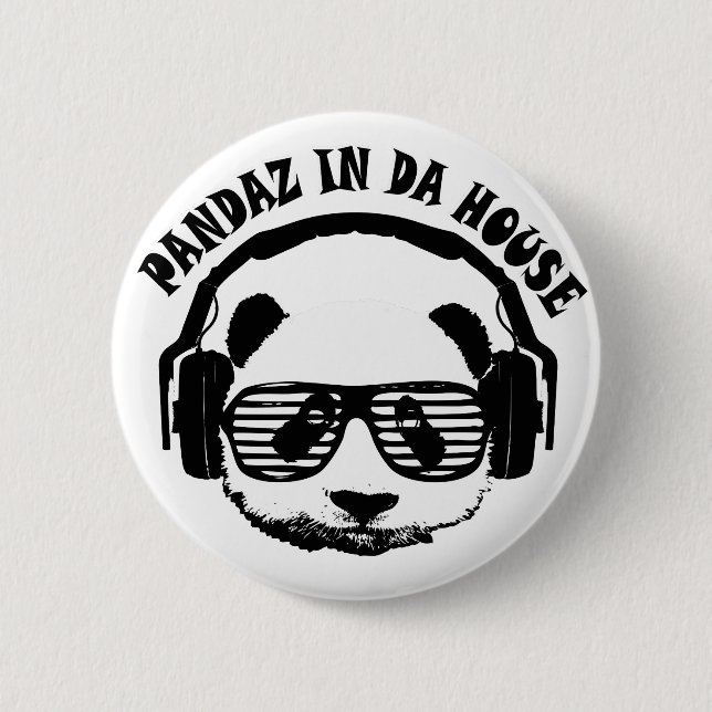 Pandaz In Da House Button (Front)
