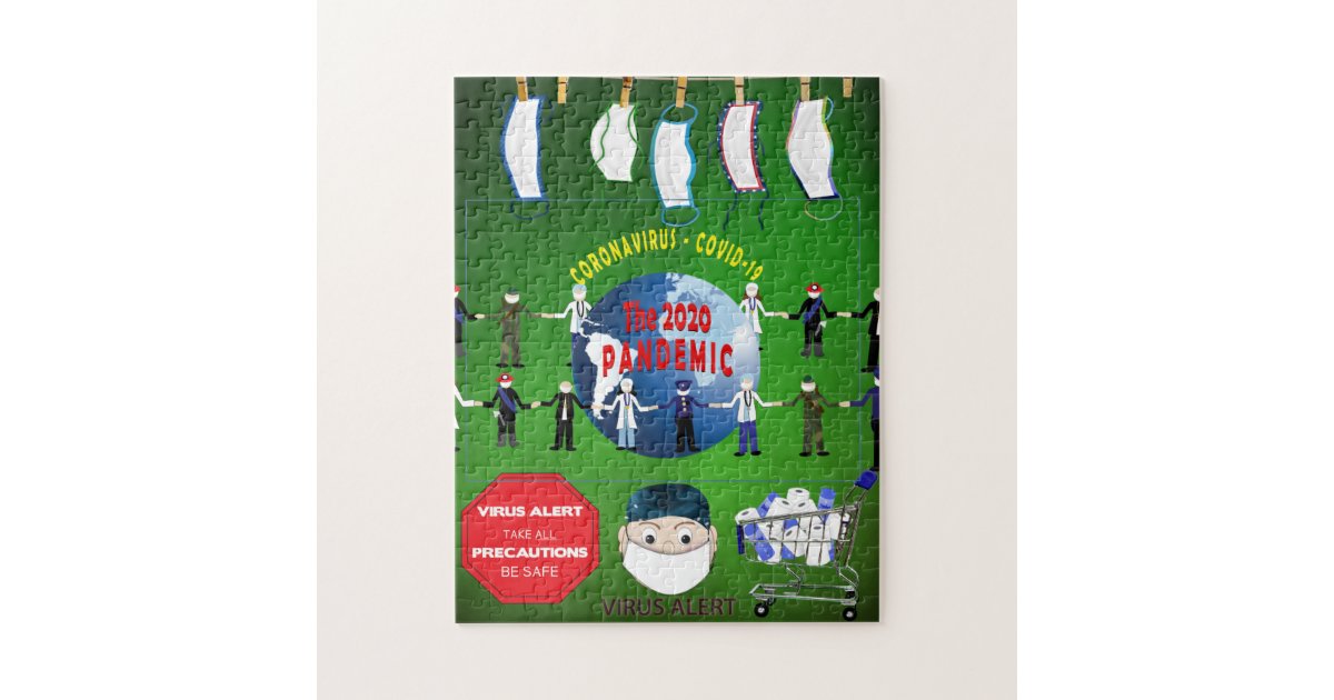 Pandemic Coronavirus Covid Keepsake Jigsaw Puzzle Zazzle