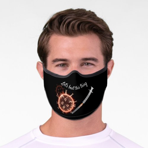 Pandemic Covid_19 Inspirational Typography Black Premium Face Mask