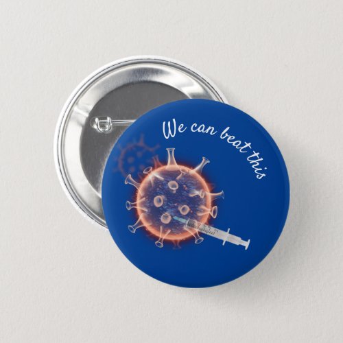 Pandemic Covid_19 Inspirational Typography Blue Button