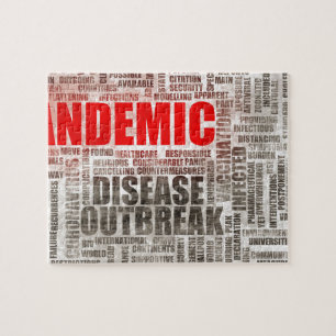 Pandemic Disease Epidemic on a Global Worldwide Jigsaw Puzzle