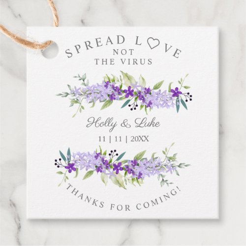 Pandemic Flower Wedding Garland Protection Kit Favor Tags
