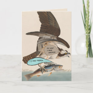 Pandemic funny birthday card birdpox vs fishpox!