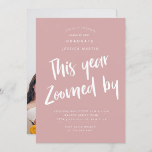 pandemic graduation photo party invitation