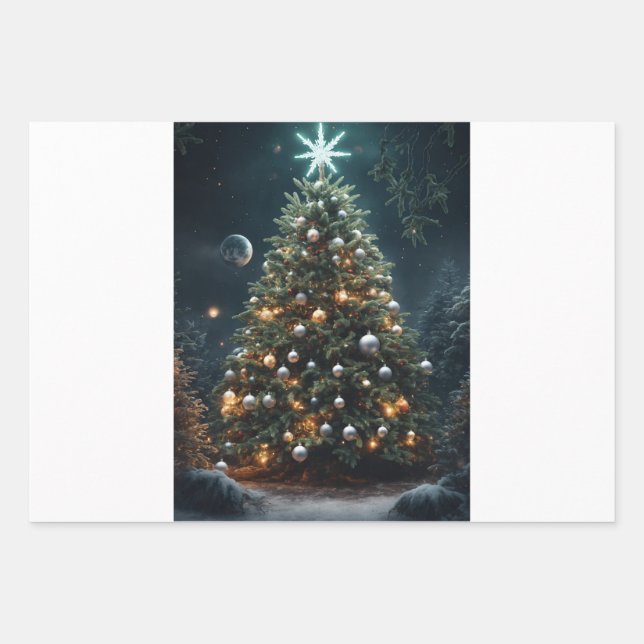 "Pandemic Peril: A Haunting 2023 Christmas" Wrapping Paper Sheets (Front 2)