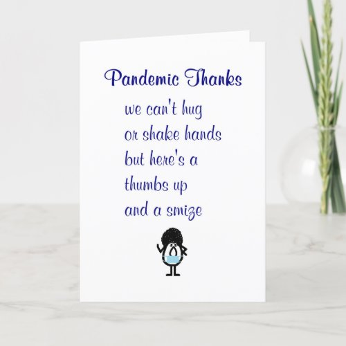 Pandemic Thanks A Funny Thank You Poem