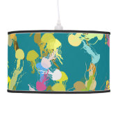 Pandent Lamp - jellyfish & sea horses illustration (Left)