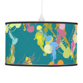 Pandent Lamp - jellyfish & sea horses illustration (Front)