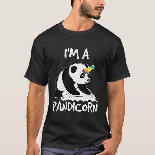 Pandicorn Panda Unicorn Funny Rainbow Panda Gift T_Shirt