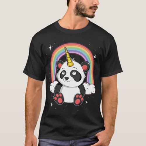 Pandicorn T_Shirt for Girls Kids Unicorn Panda Rai