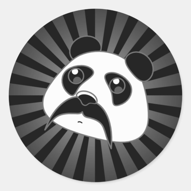 Pandlebar Mustache Classic Round Sticker (Front)