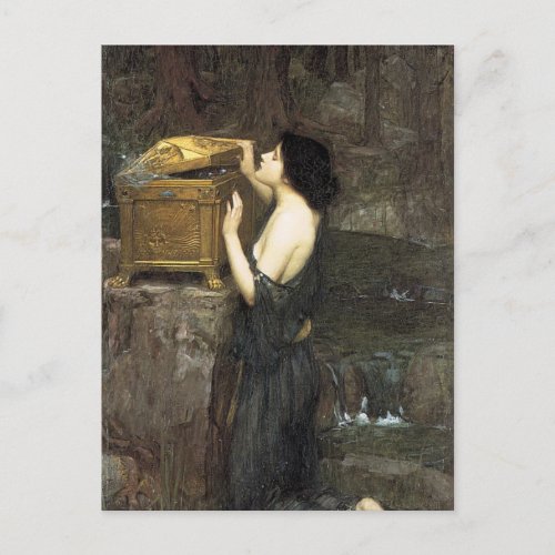 Pandora by John William Waterhouse 1896 Postcard