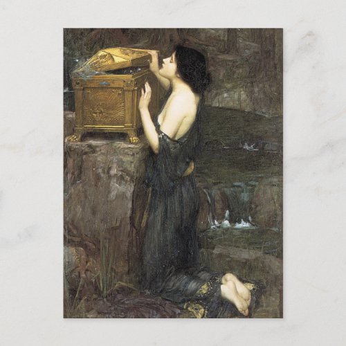 Pandora by John William Waterhouse 1896 Postcard