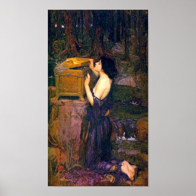 Pandora by John William Waterhouse Poster (Front)