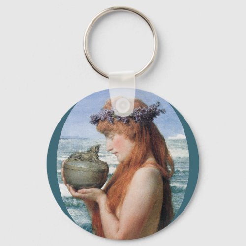 Pandora by Sir Lawrence Alma_Tadema Keychain