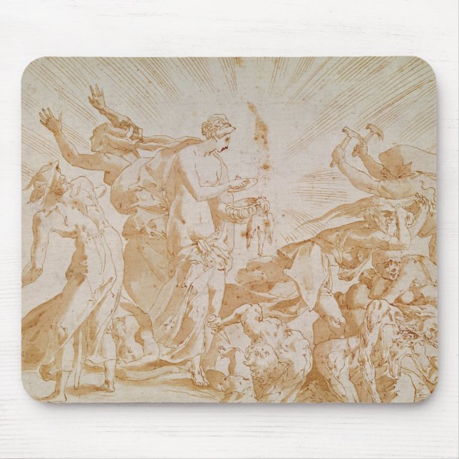 Pandora opening the box mouse pad (Front)