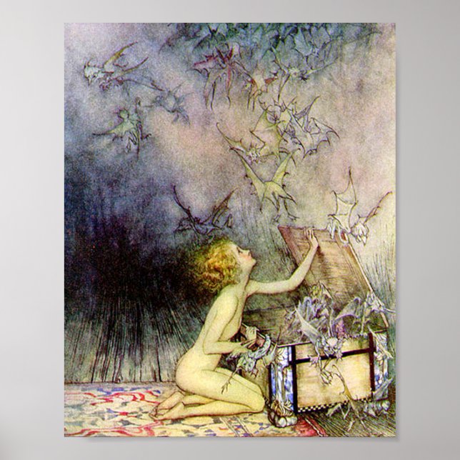 Pandora's Box By Arthur Rackham Poster (Front)