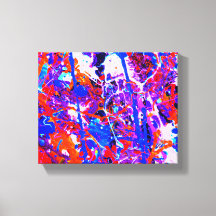Pandoras Box Red Blue Abstract Splatter