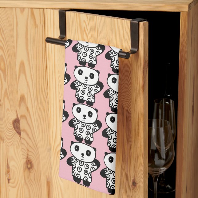 Pandy the Panda Kitchen Towel (Thirds Fold)