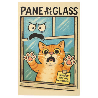 Pane in the Glass Metal Print