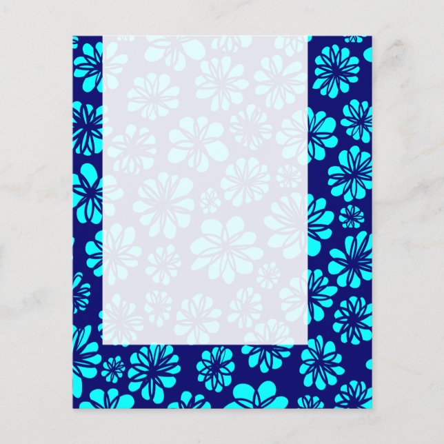 Panel 052 - Shades of Blue Floral Flyer (Front)