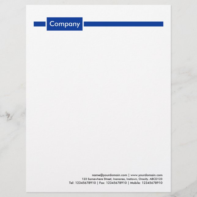 Panel and Line - Navy Blue Letterhead (Front)