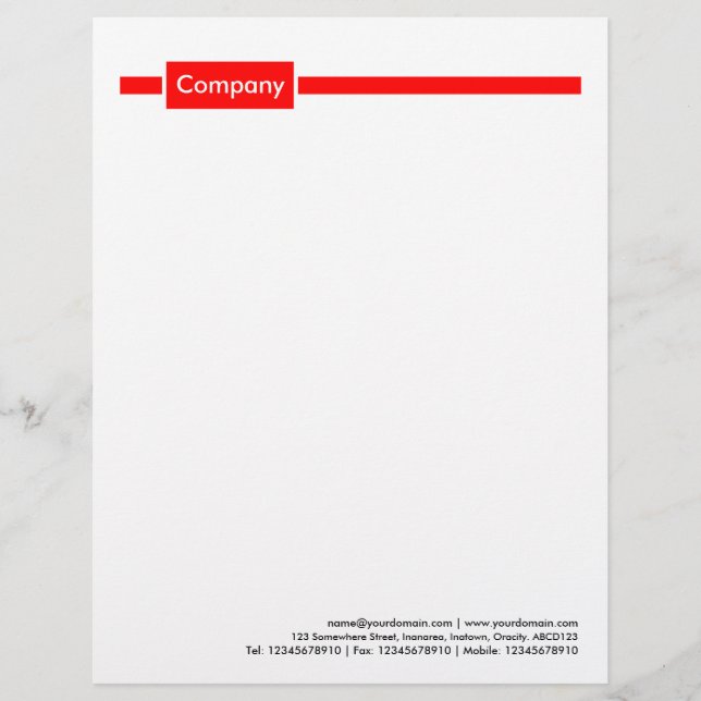 Panel and Line -Red Letterhead (Front)
