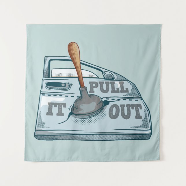 Panel beating car workshop tapestry (Front)