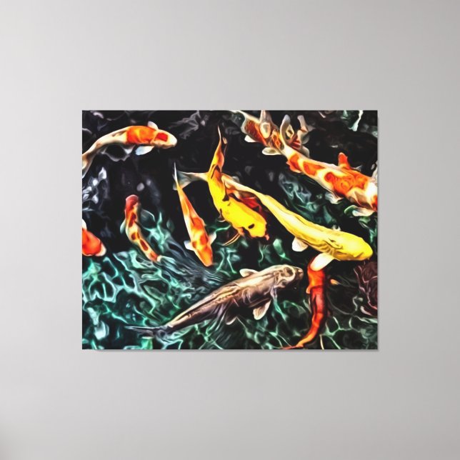 Panel Blue Fish Aquarium Sea Wall Art Painting (Front)