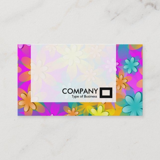 Panel - Colorful Flowers Business Card (Front)