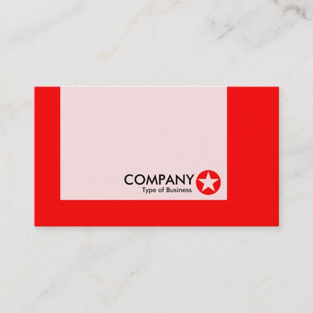 Panel - Colors - Star - Red Business Card (Front)