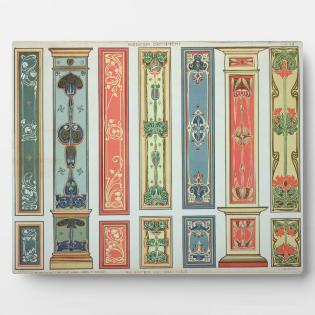 Panel designs, plate XII from 'Modern Ornament' pu Plaque (Front)