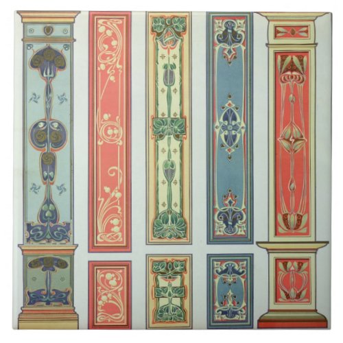 Panel designs plate XII from Modern Ornament pu Tile