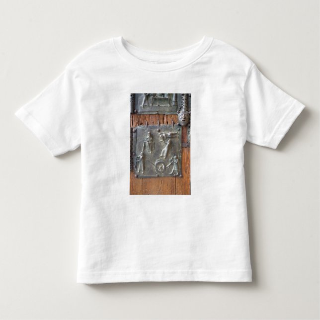 Panel from the left hand door, 12th century (bronz toddler t-shirt (Front)