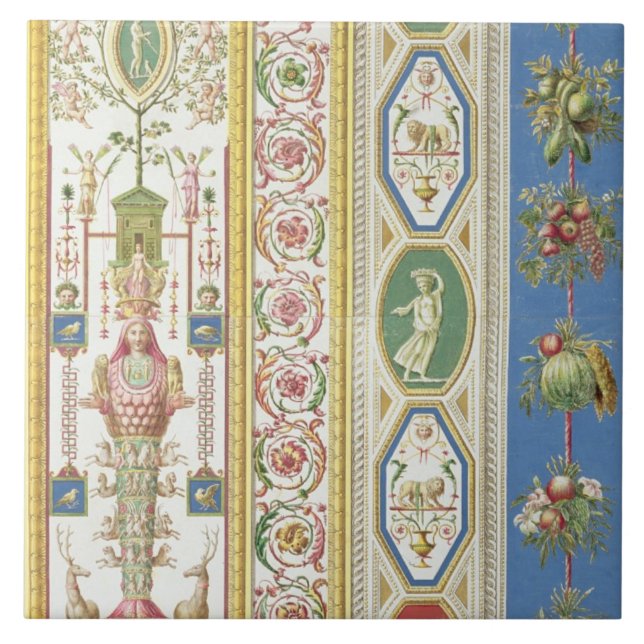 Panel from the Raphael Loggia at the Vatican, engr Ceramic Tile (Front)