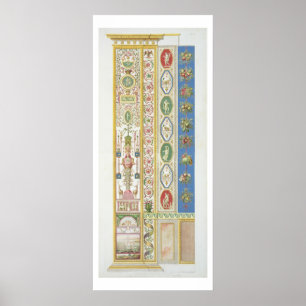 Panel from the Raphael Loggia at the Vatican, engr Poster